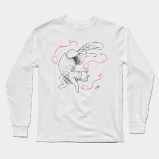 Cute Kitten Cat with Mice Long Sleeve T-Shirt